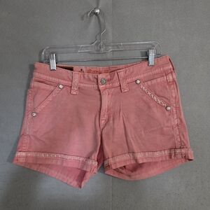 NWOT Rock Revival Womens Embellished  Peach Jean Shorts RECO25W Size 29